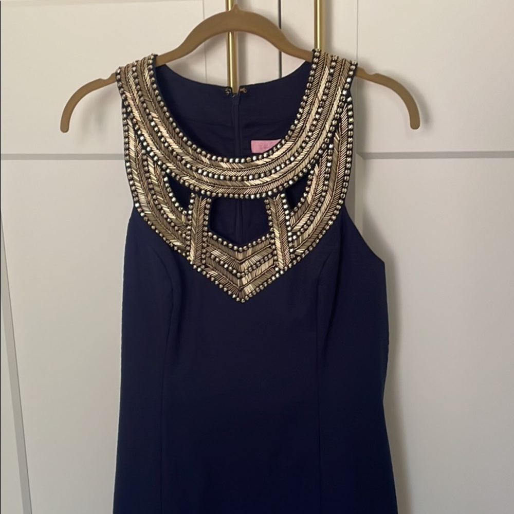Lilly Pulitzer Carlton Shift Dress - True Navy